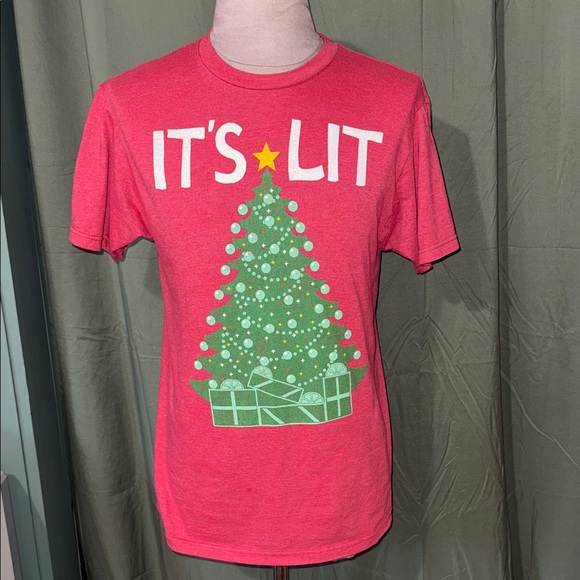 True Craft Other - True Craft Red 'It's Lit' Christmas Tree Tee